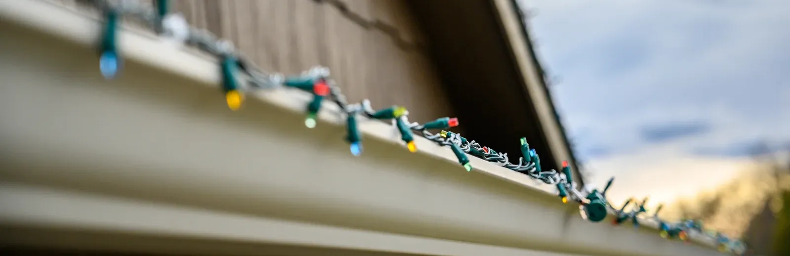 christmas lights on a house