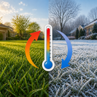 temperature fluctuations in lawn